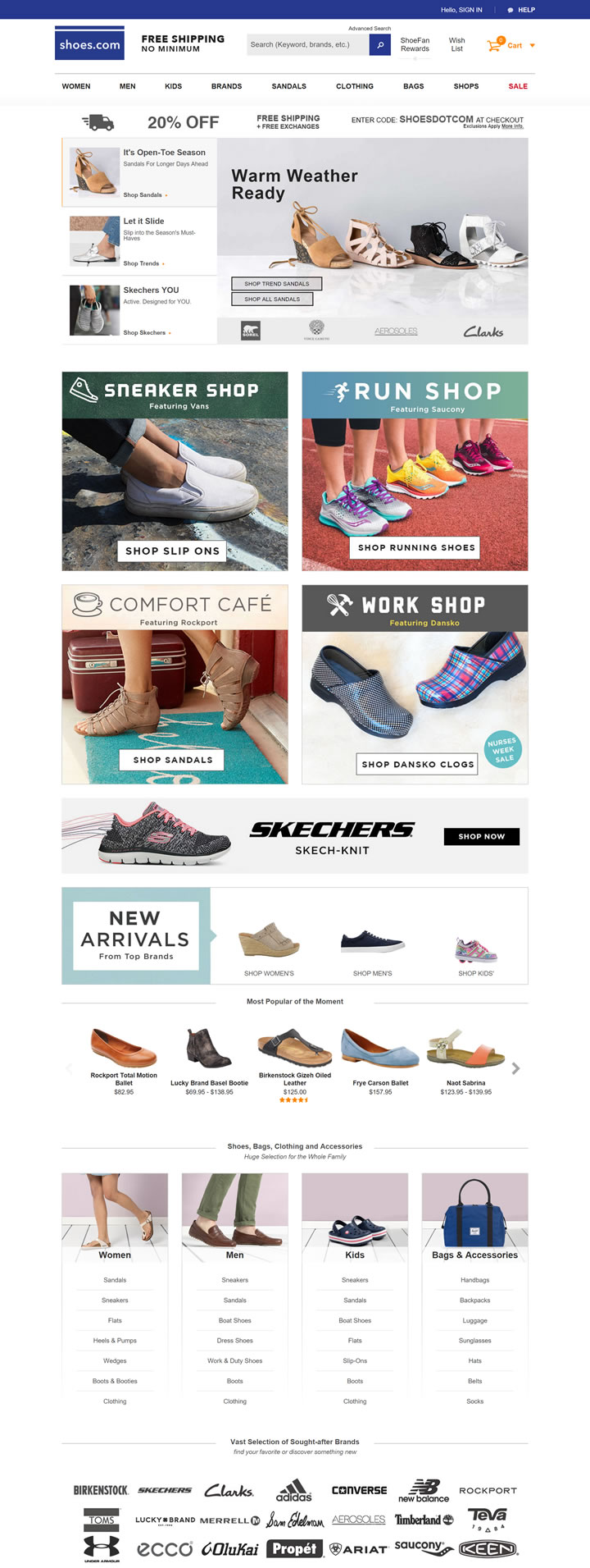 美国知名的网上鞋类及相关服装零售商：Shoes.com