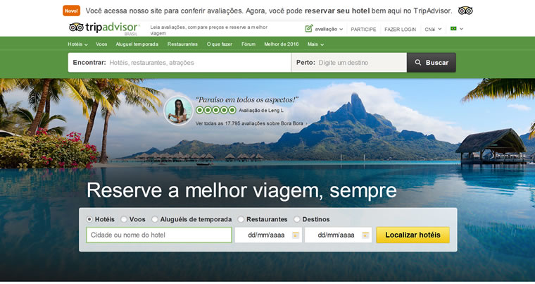 全球知名旅游社区巴西站点：TripAdvisor巴西