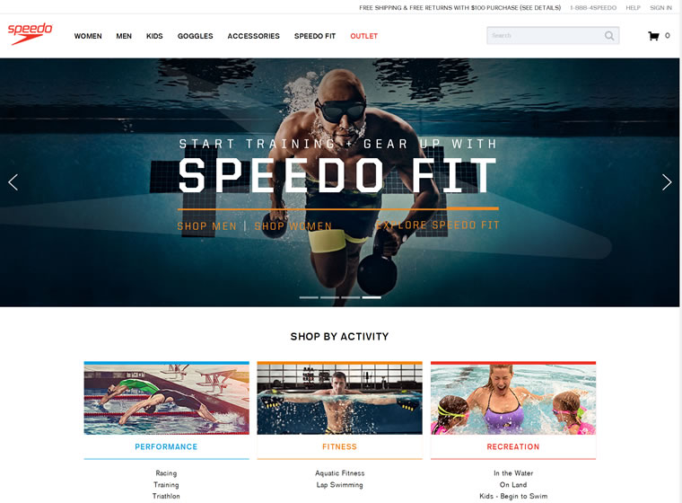 Speedo美国：澳大利亚顶尖泳衣制造商