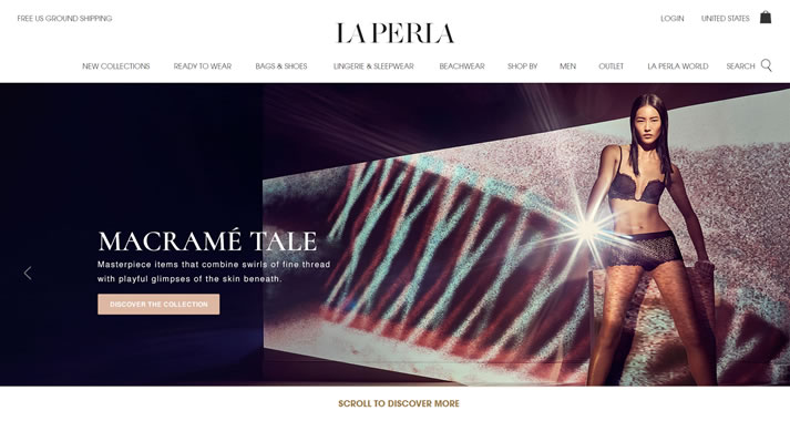 La Perla美国官网：意大利顶级内衣品牌
