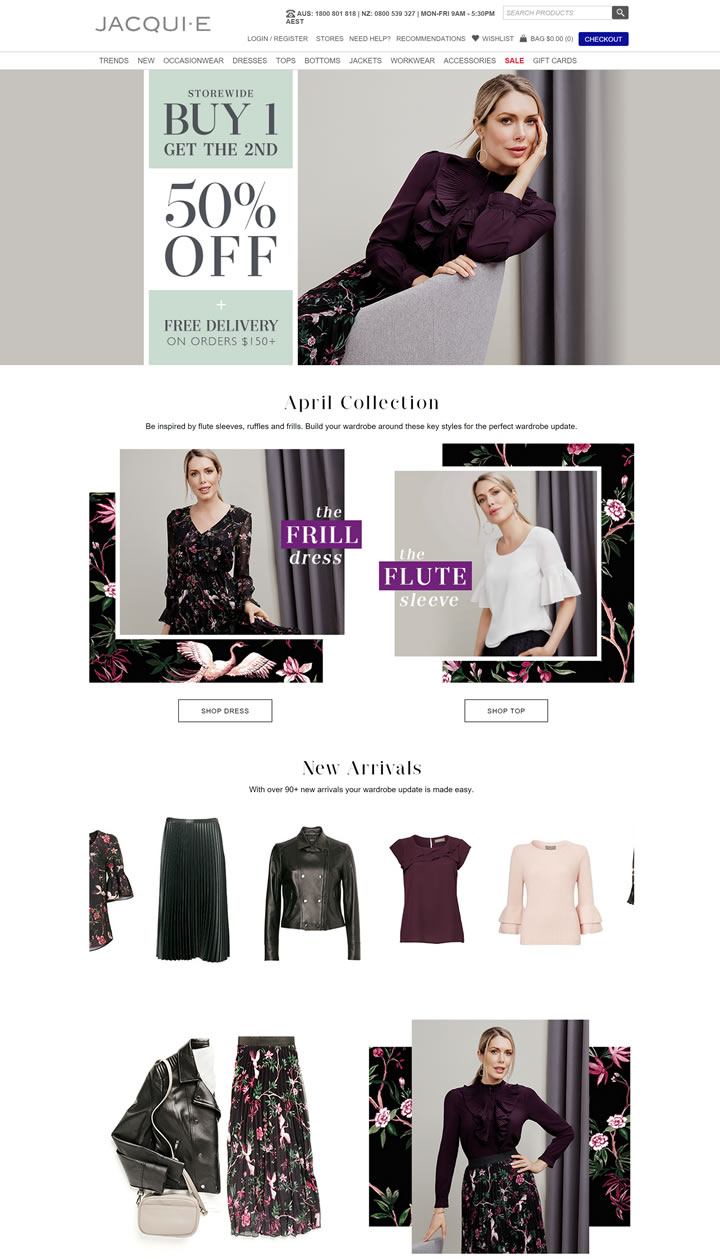 JacquiE网上商店：购买最新女装和连衣裙