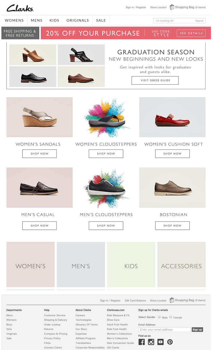 Clarks鞋美国官网：全球领军鞋履品牌