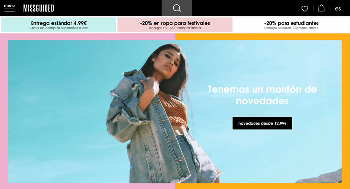 Missguided西班牙：网上买女装