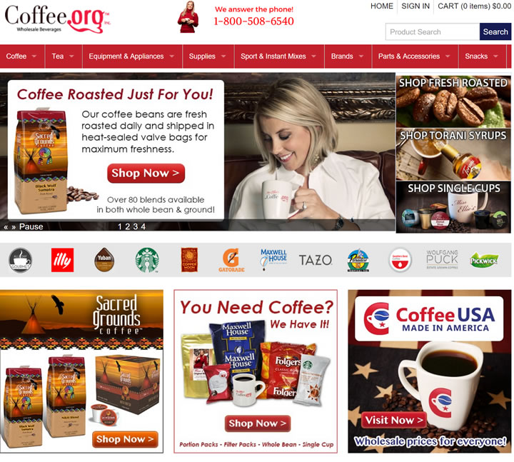 美国咖啡批发网站：Coffee.org