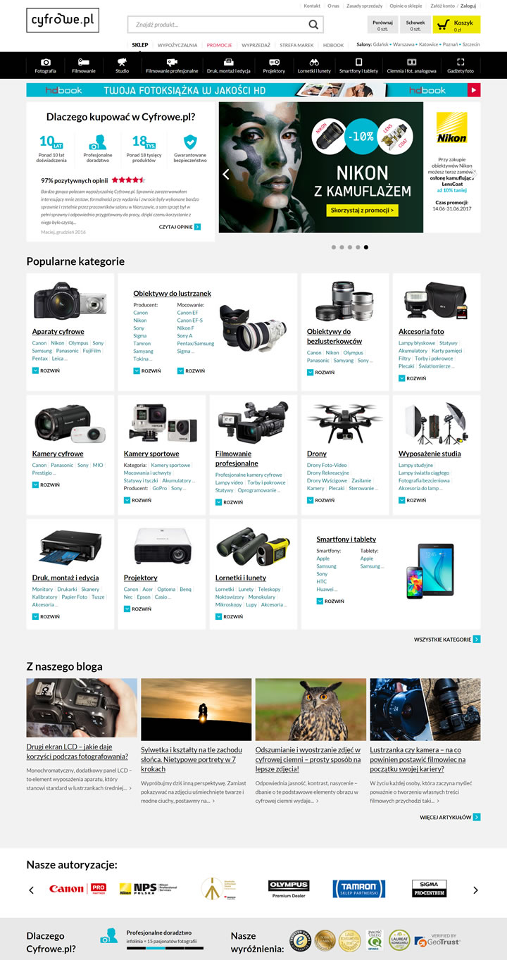 波兰数码相机及配件网上商店： Cyfrowe.pl
