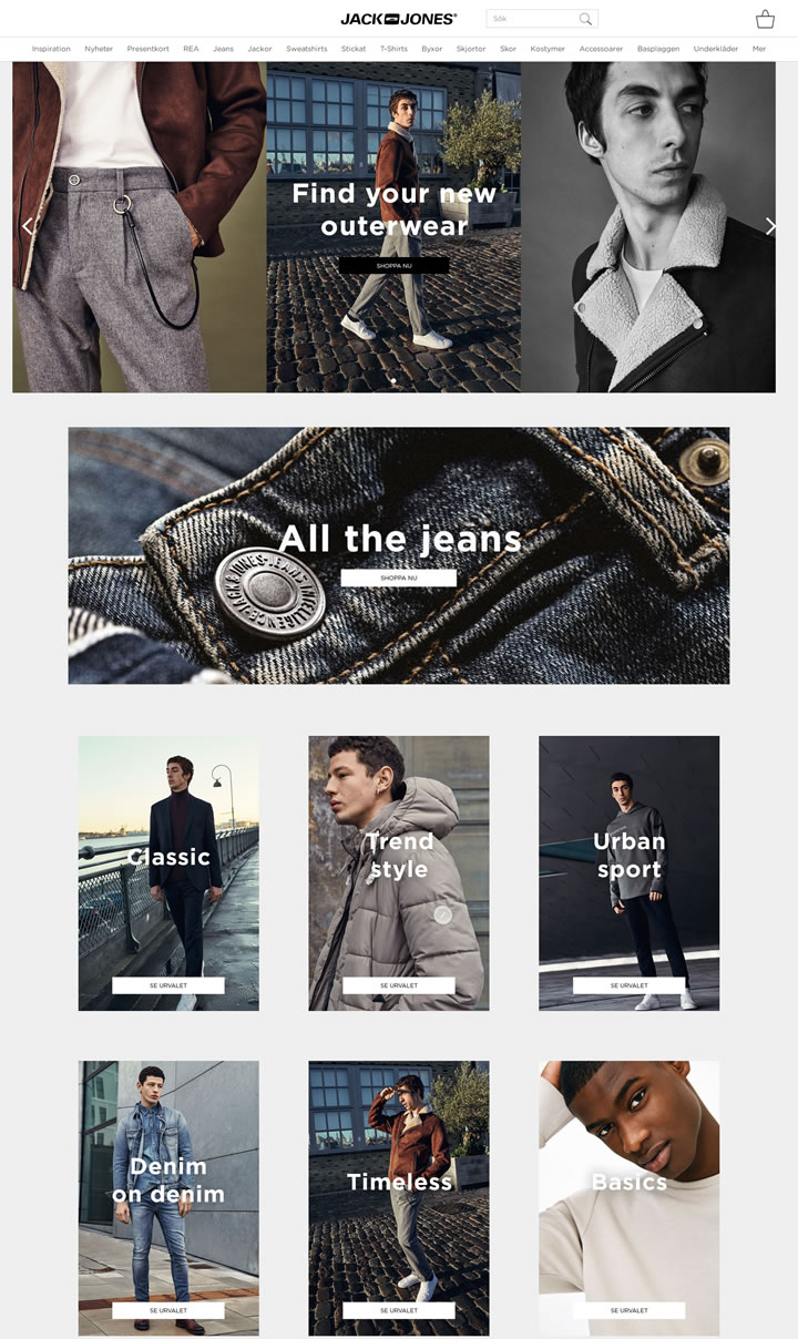 JACK & JONES瑞典官方网站：杰克琼斯欧式风格男装