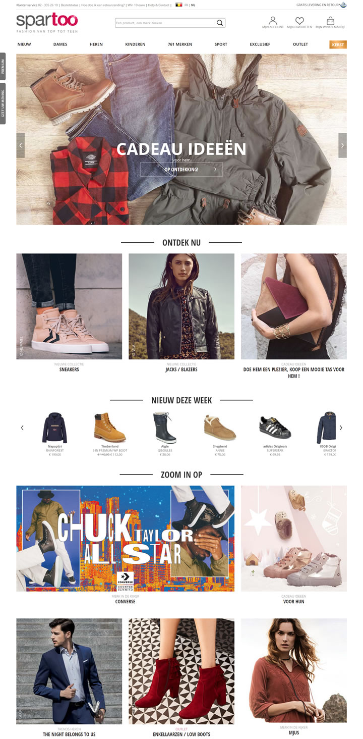 Spartoo比利时：欧洲时尚购物网站