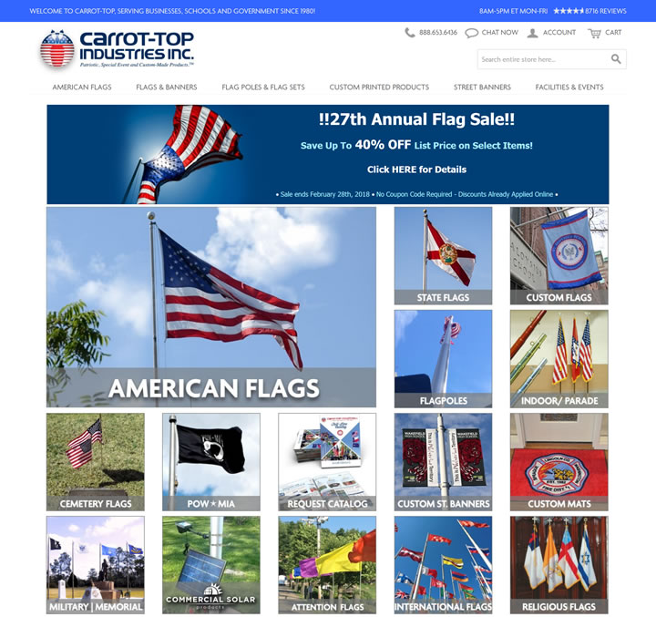 美国最大的旗帜经销商：Carrot-Top
