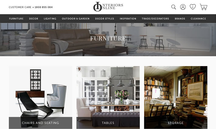澳大利亚家具和家居用品在线商店：Interiors Online