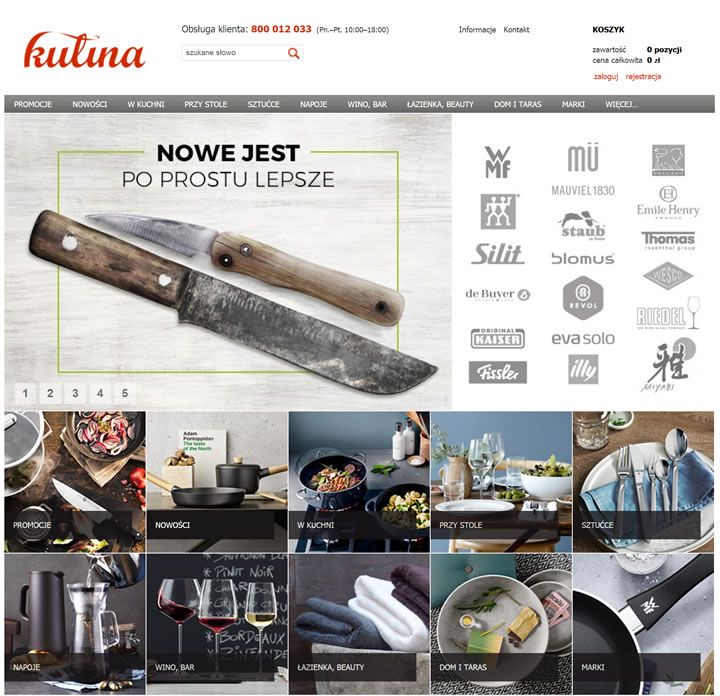 波兰高品质厨房用具和配件在线商店：Kulina