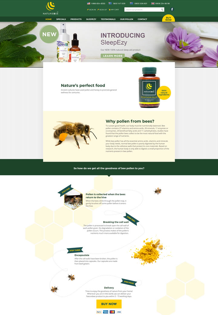 蜜蜂花粉补充剂：NatureBee
