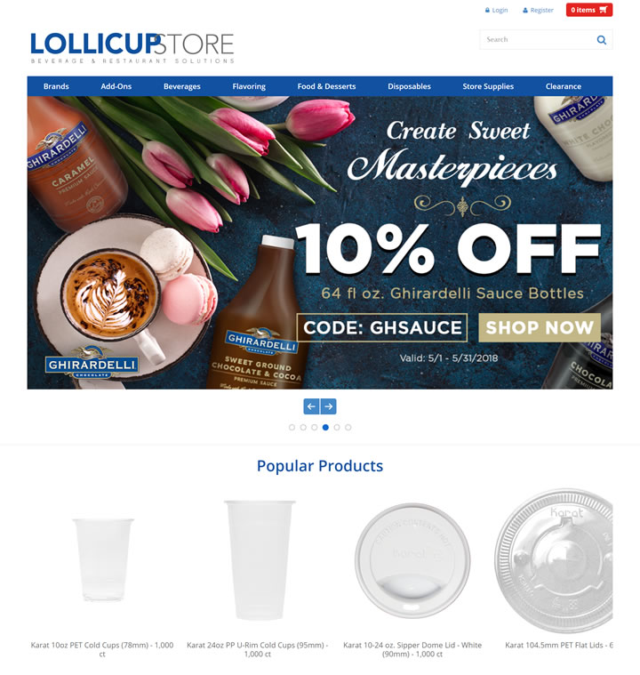 美国在线咖啡、茶和餐厅供应商：LollicupStore