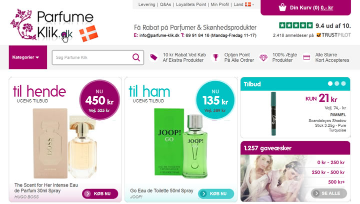 Parfume Klik丹麦：香水网上商店