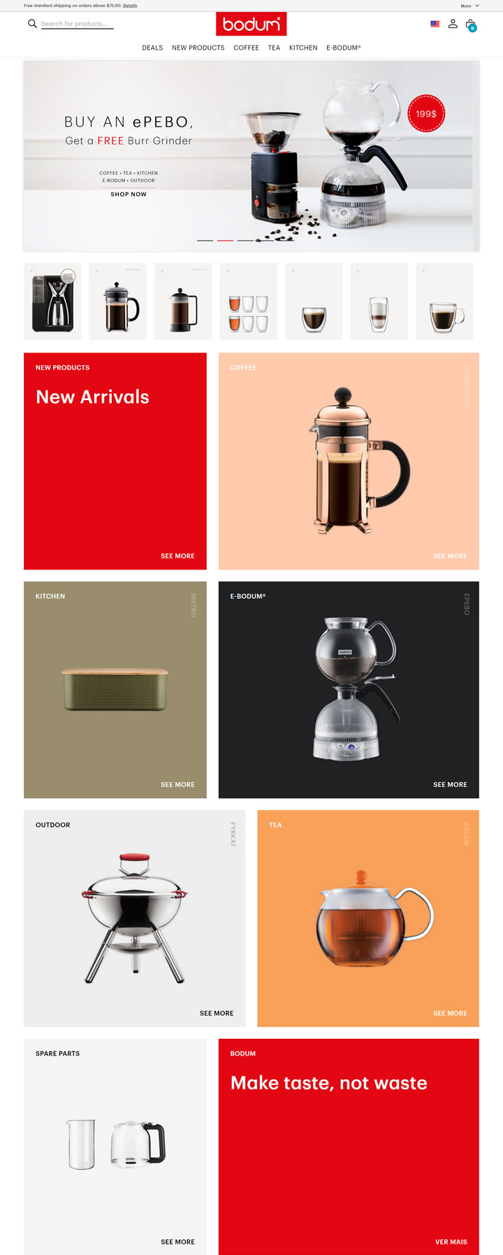 Bodum全球官网：咖啡和茶壶、玻璃器皿、厨房电器等