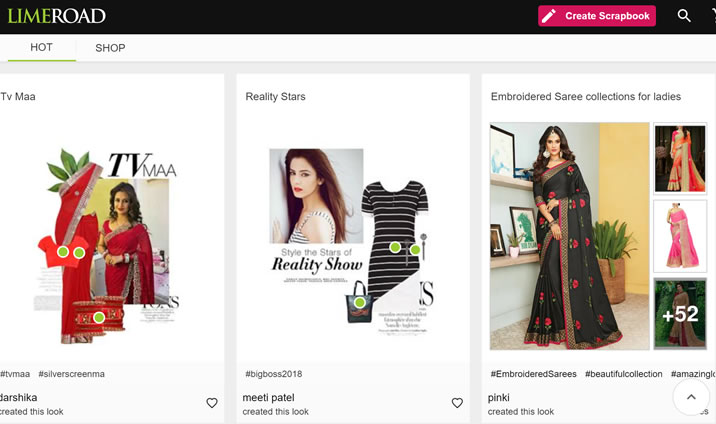 印度服装购物网站：Limeroad