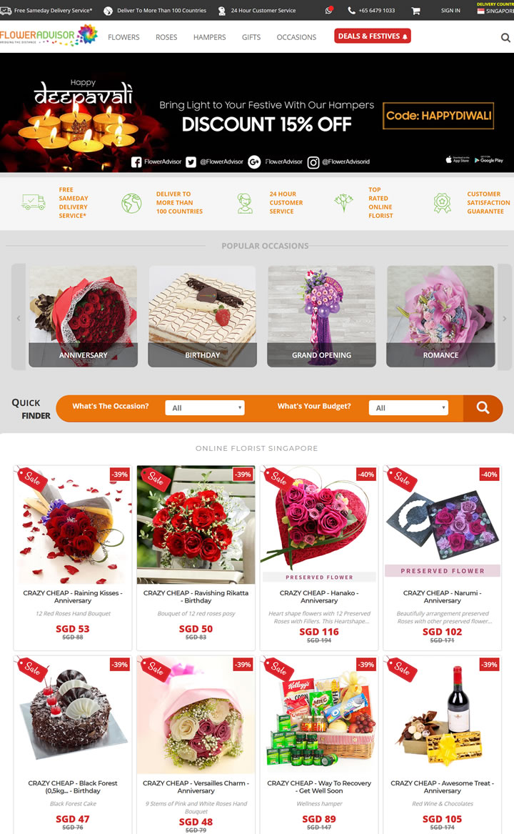 新加坡网上花店：FlowerAdvisor新加坡