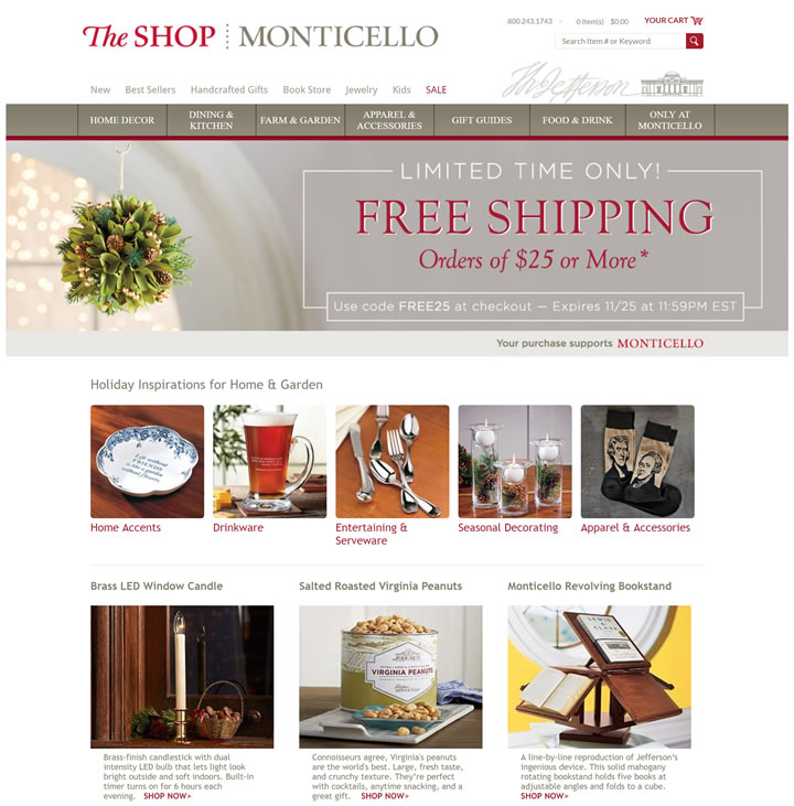 蒙蒂塞罗商店：Monticello Shop