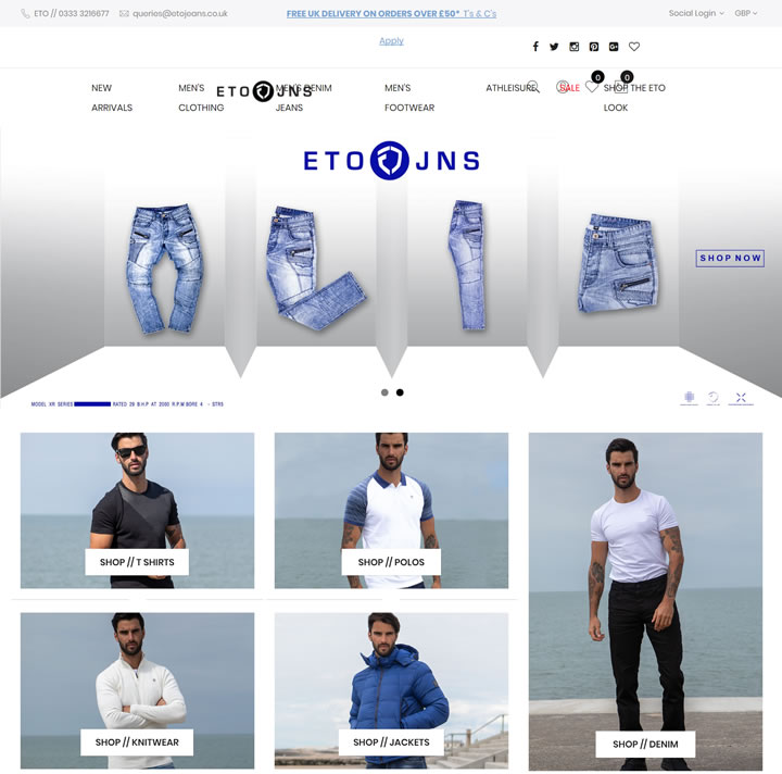 ETO男装官方网店：ETO Jeans