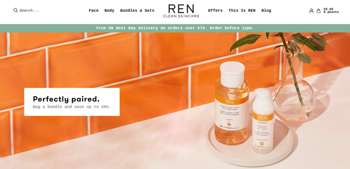 REN Clean Skincare官网：英国本土有机护肤品牌
