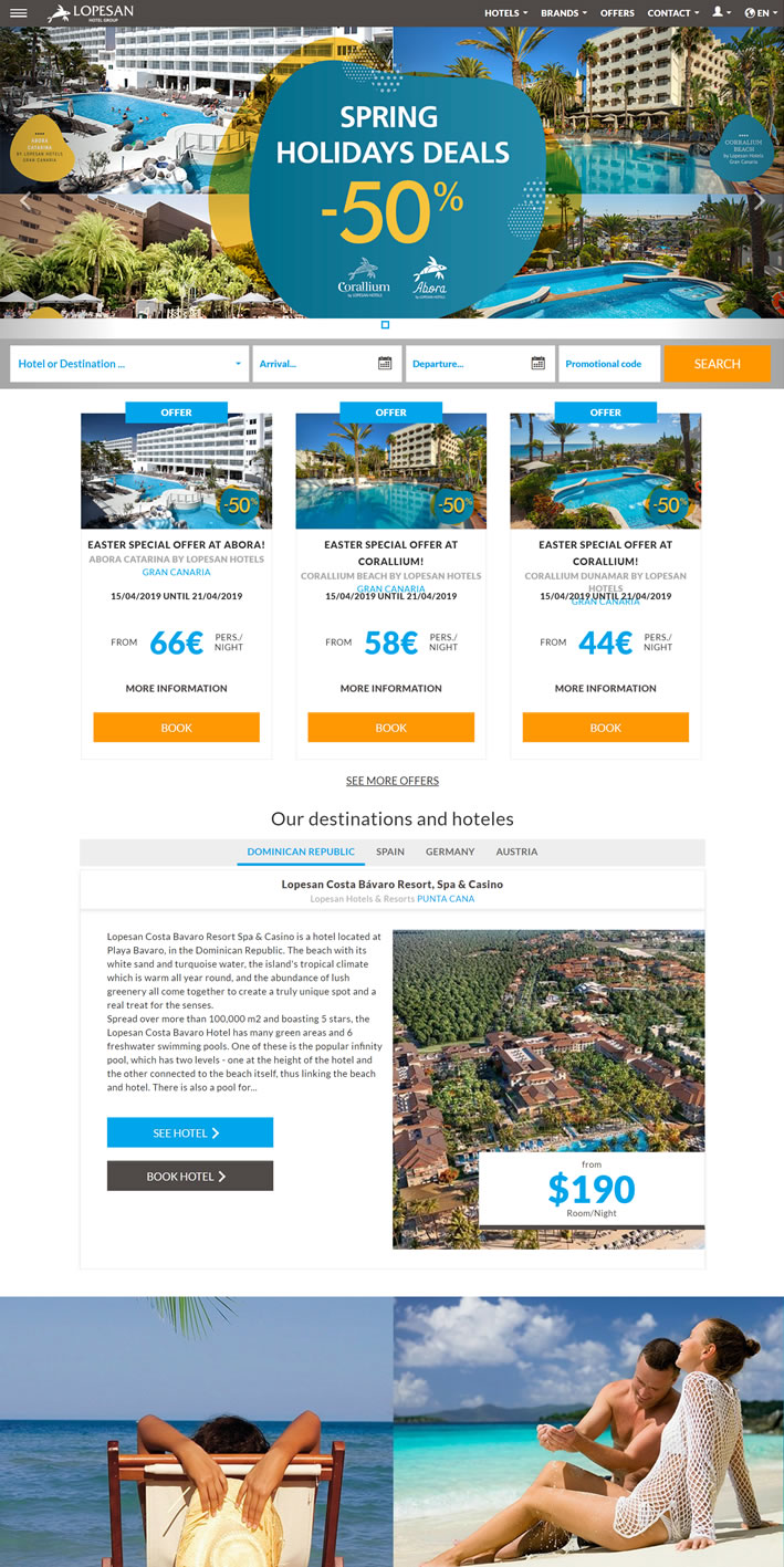 洛佩桑酒店官方网站：Lopesan Hotels