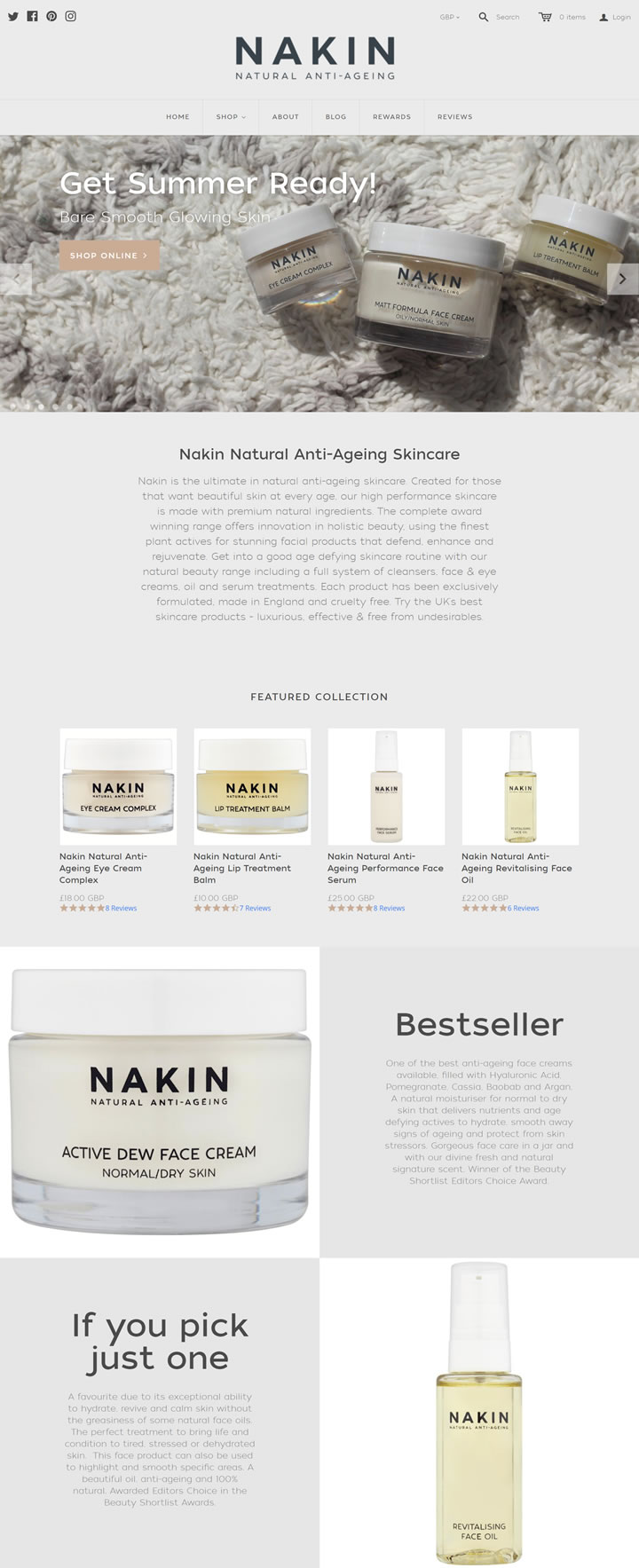 英国天然抗衰老护肤品品牌：Nakin Skin Care