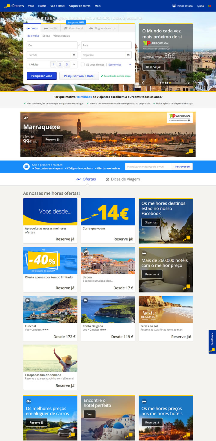 eDreams葡萄牙：全球最大的在线旅行社之一