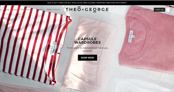 Theo + George官方网站：都柏林时尚品牌
