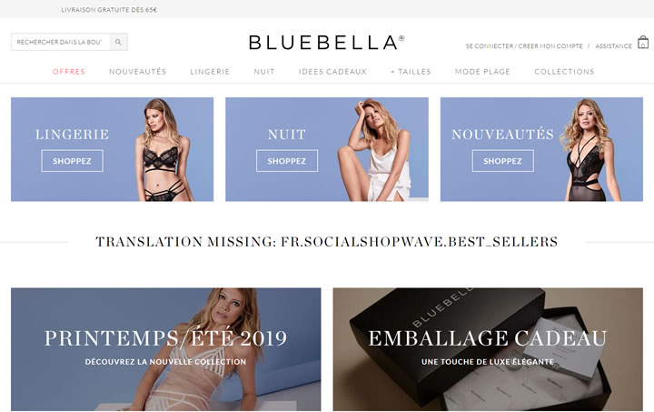 Bluebella法国官网：英国性感内衣品牌
