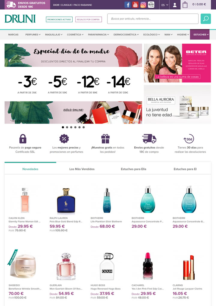 西班牙香水和化妆品连锁店：Druni