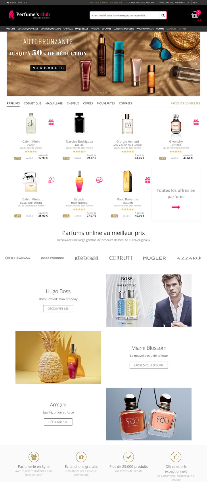 Perfume’s Club法国站：购买香水和化妆品