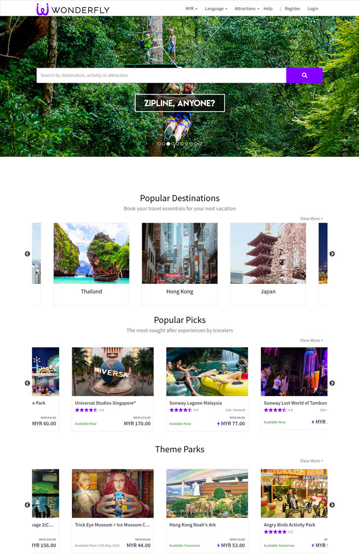 马来西来最大的旅游活动平台：Wonderfly