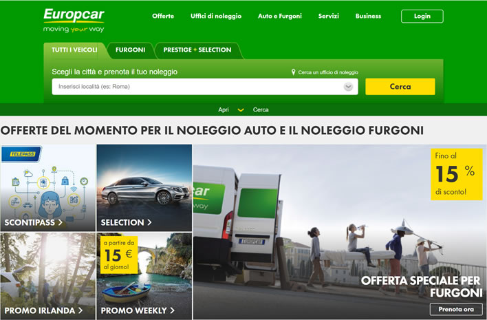 Europcar意大利：汽车租赁