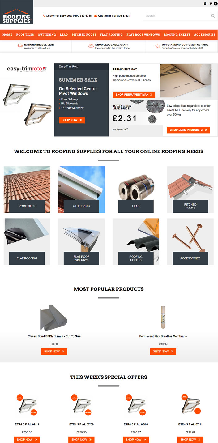 英国屋顶用品和材料超市：Roofing Supplies UK