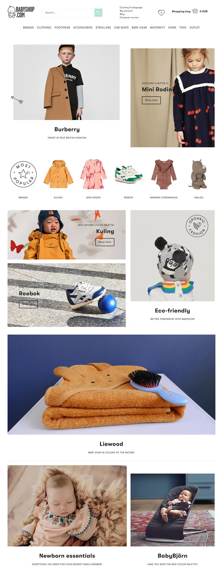 Babyshop英国：购买优质儿童服装和婴儿用品