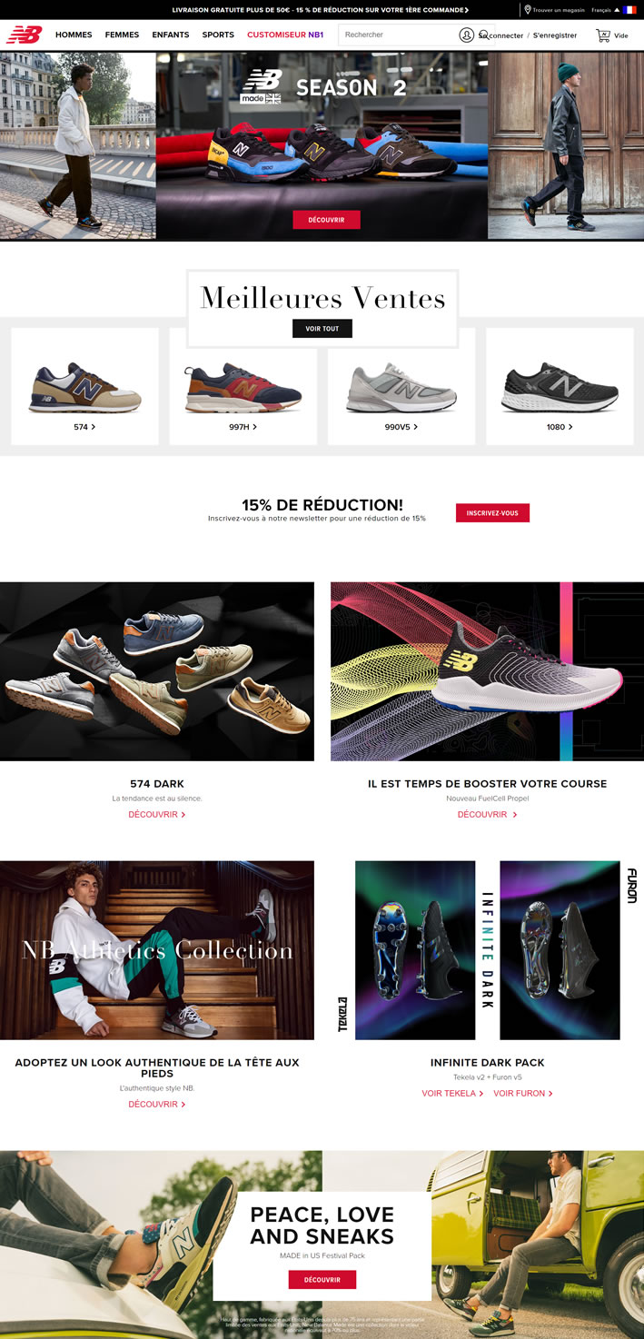 New Balance法国官方网站：购买鞋子和服装