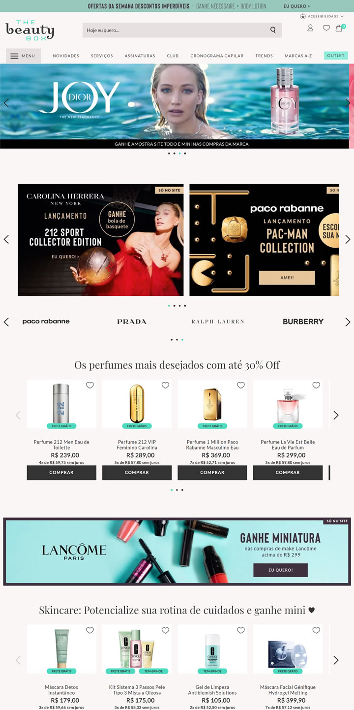 巴西香水和化妆品购物网站：The Beauty Box