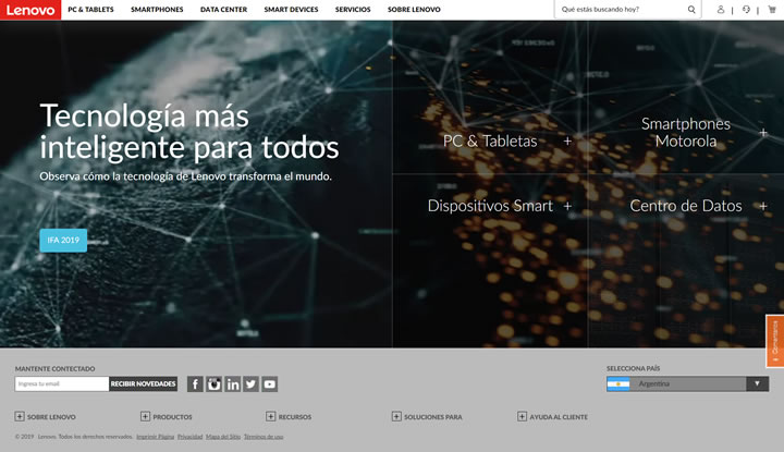 联想阿根廷官方网站：Lenovo Argentina
