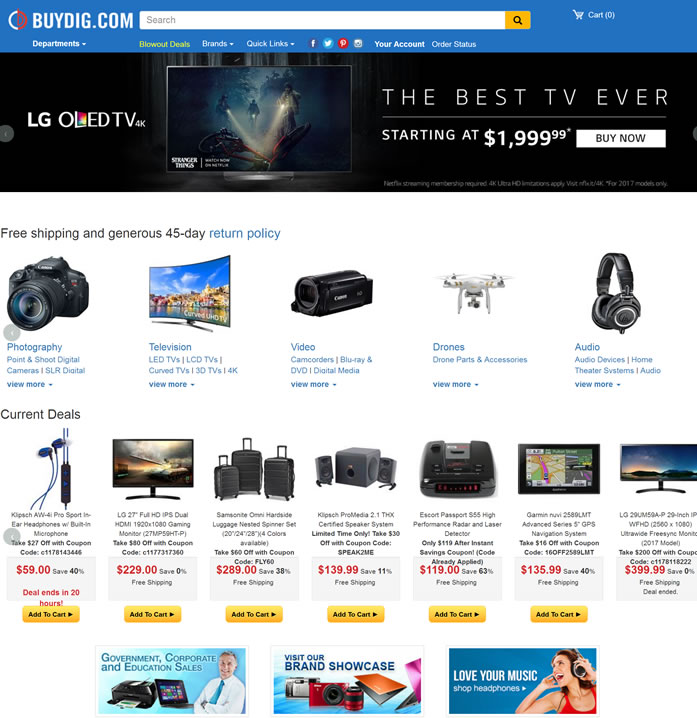 American Consumer Electronics Shopping Site: BuyDig.com