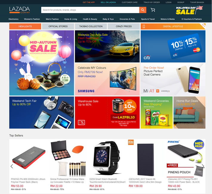 Malaysia Online Shopping Site: Lazada Malaysia