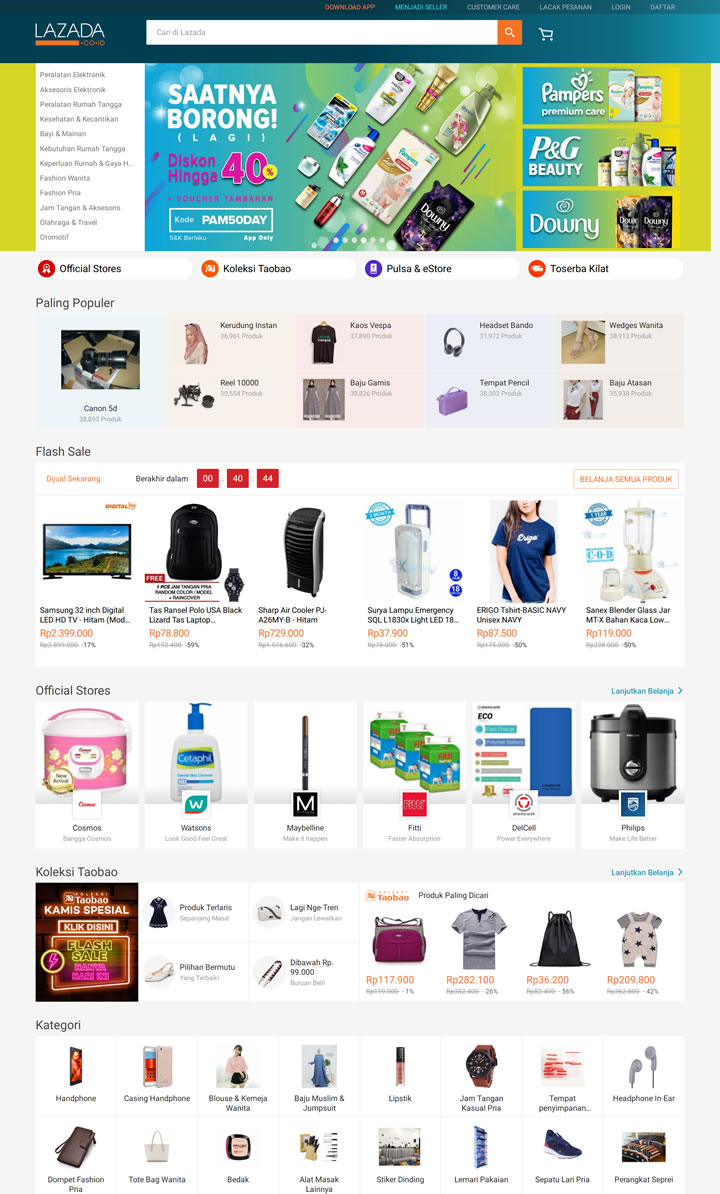 Indonesia Online Shopping Site: Lazada Indonesia