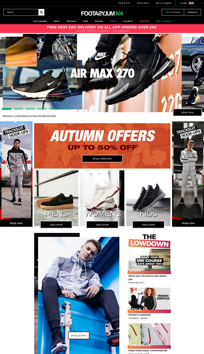 UK’s Popular Sneaker and Street Clothing Stores: Footasylum
