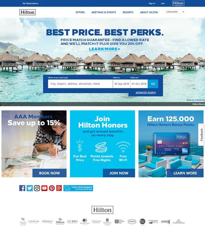 Hilton Hotels and Resorts Official Site: Find Hotel Rooms