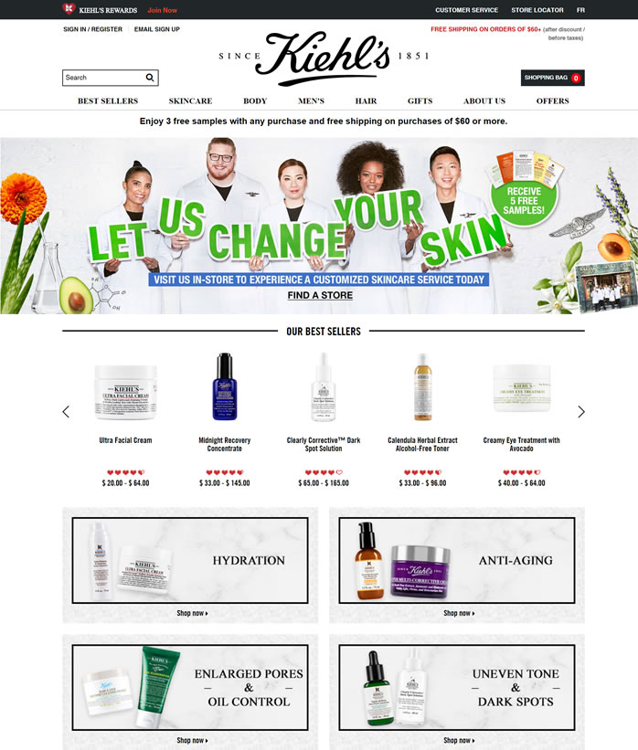 Kiehl’s Canada Official Site: American Cosmetics Brand Retailer
