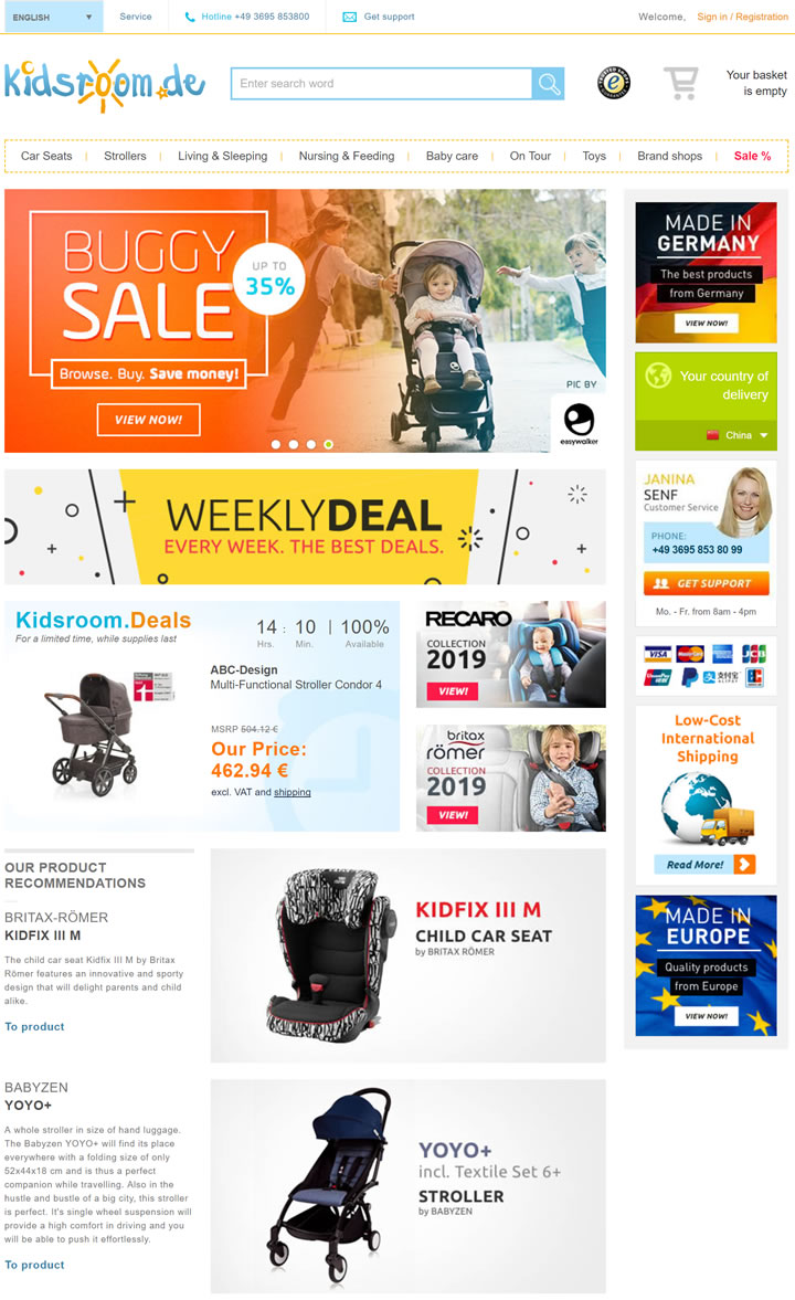 Baby Products Online Store: Kidsroom.de