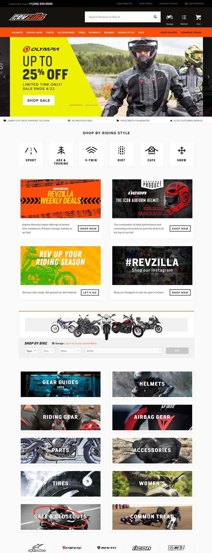 Global Motorcycle Gear Leader: RevZilla