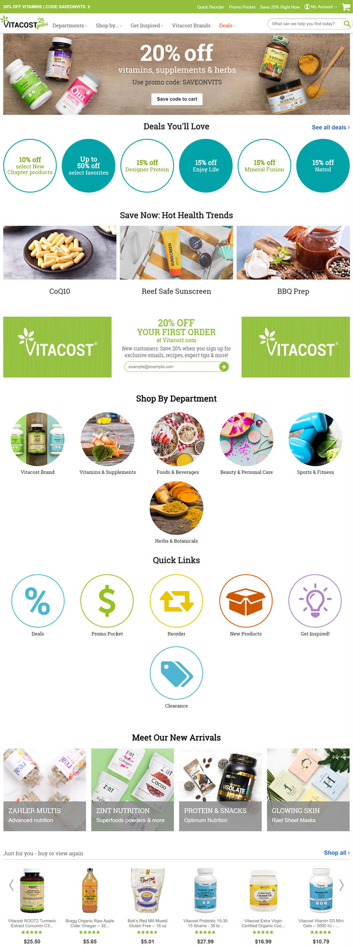 American Discount Vitamins, Supplements, Health Foods Shopping Site: Vitacost