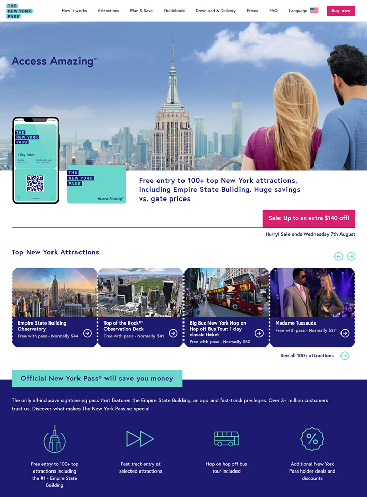 Free Entry to 100+ Top New York Attractions: The New York Pass