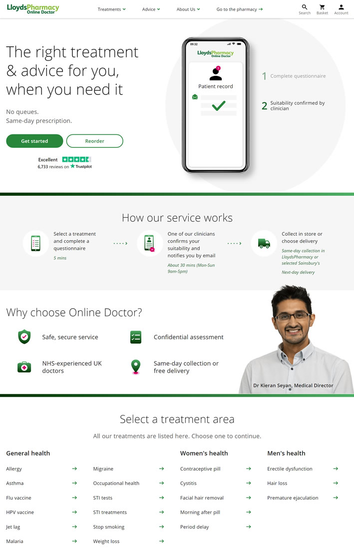 Lloyds Pharmacy: Online Doctor