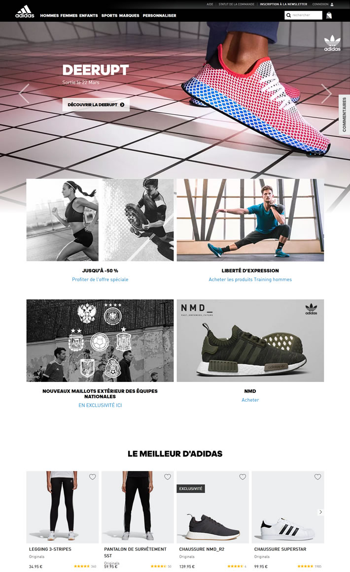 阿迪达斯法国官方网站：adidas法国