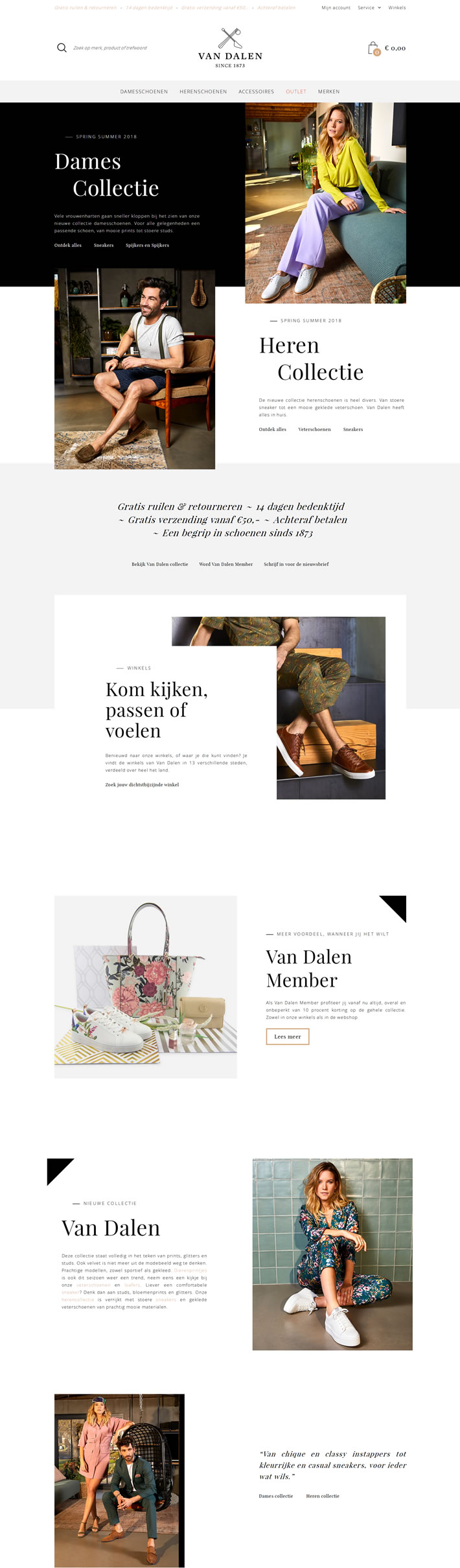 荷兰和比利时时尚鞋店：Van Dalen